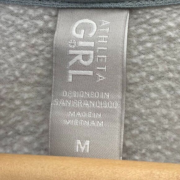 Athleta Girl Open Front Cardigan Sweatshirt Sweater Gray Color 486665 Medium - Picture 3 of 5